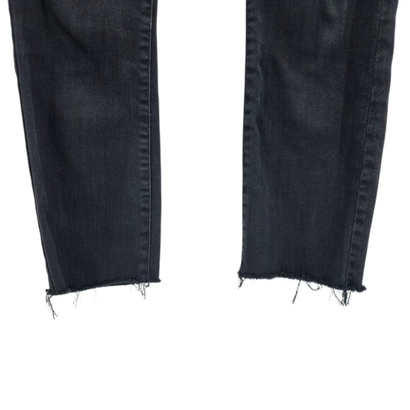 Nili Lotan Womens 2 Jeans 111/88 80 NL Skinny Crop Raw Hem Black Denim Jeans - Picture 5 of 10